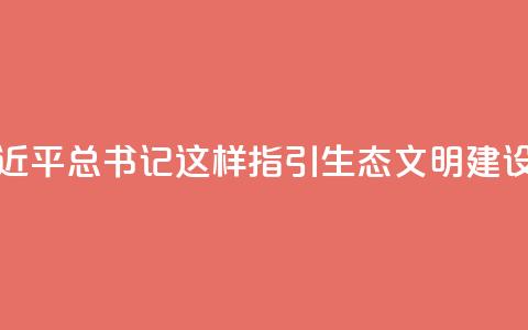 金句｜习近平总书记这样指引生态文明建设 第1张