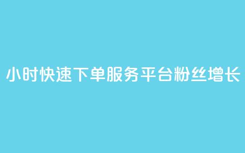 24小时快速下单服务平台粉丝增长 第1张