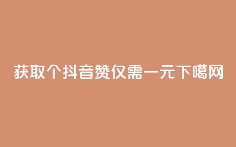 获取1000个抖音赞仅需一元 第1张