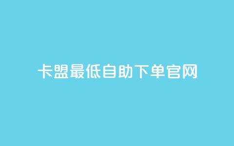 卡盟最低自助下单官网 - 卡盟自助下单官网最低价格全攻略! 第1张