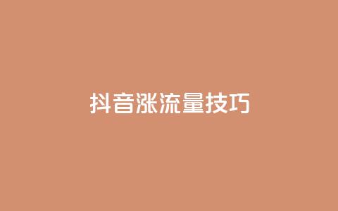 抖音涨流量技巧 - 提升抖音流量的秘诀！ 第1张