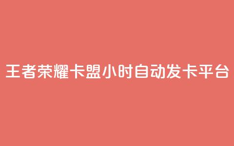 王者荣耀卡盟24小时自动发卡平台 - QQ空间秒工具下载 第1张