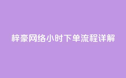 梓豪网络24小时下单流程详解,qq业务自助 - cf卡网24小时自助下单 全网低价自助平台 第1张