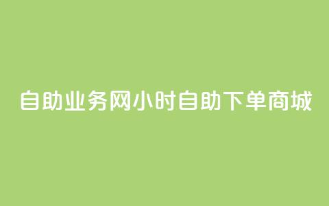 自助业务网24小时自助下单商城,南荷网络24小时在线下单平台优惠 - 快手卡盟自助 抖音回森24小时免费下单平台 第1张