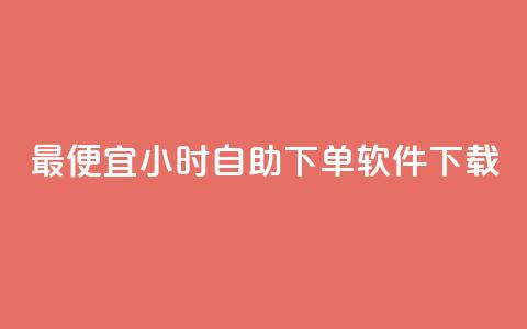 最便宜24小时自助下单软件下载 - 最实惠的24小时自助下单软件立即下载。 第1张