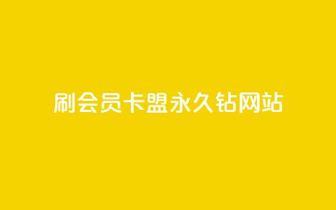 刷会员卡盟永久钻网站 - 永久钻会员卡盟 超值会员服务！ 第1张