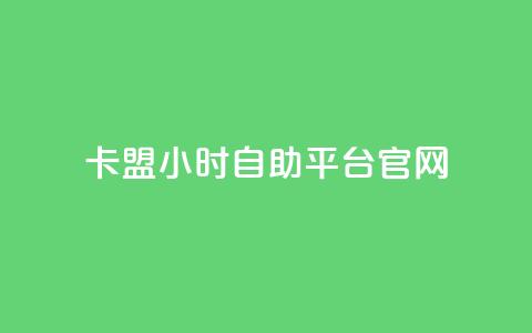 卡盟24小时自助平台官网 - 卡盟自助平台全天候服务网站全新上线~ 第1张