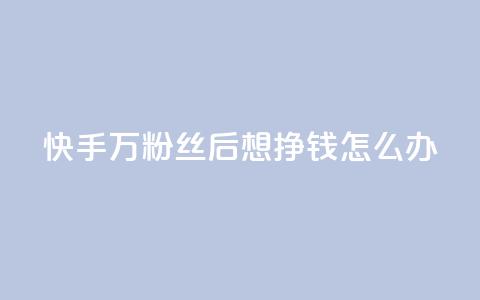 快手1万粉丝后想挣钱怎么办,快手24小时自助服务 - 拼多多刷助力网站哪个可靠 拼多多如何找货源一件代发 第1张