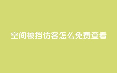 qq空间被挡访客怎么免费查看 - 如何免费查看被屏蔽的QQ空间访客记录。 第1张