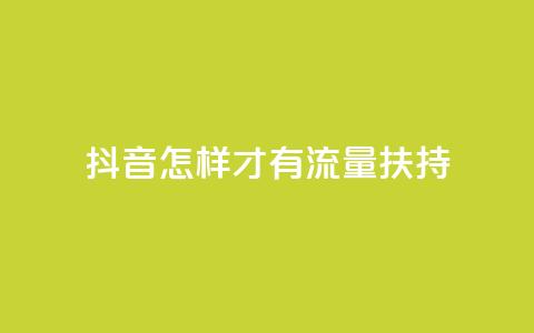 抖音怎样才有流量扶持,24小时秒单官网登录入口 - qq24小时业务自动下单平台 QQ空间真人说说赞自助下单 第1张