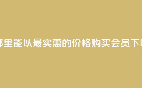 在哪里能以最实惠的价格购买QQ会员 第1张