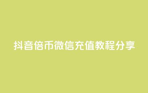 抖音10倍币微信充值教程分享 第1张