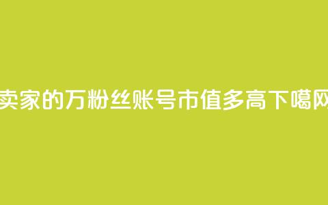 卖家的7万粉丝账号市值多高？ 第1张