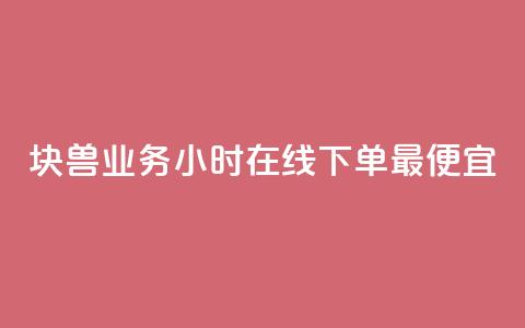 块兽业务24小时在线下单最便宜,qq空间访问刷人数 - qq业务下单全网最快 qq自助下单平台 第1张