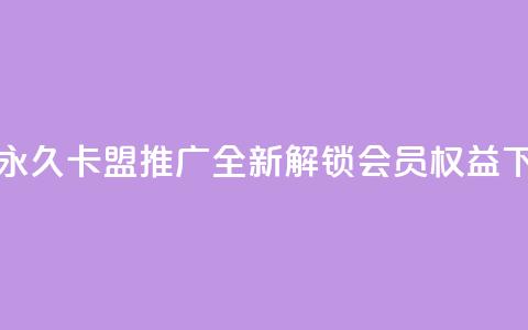 腾讯VIP永久卡盟推广：全新解锁会员权益 第1张