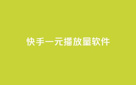 快手一元10000播放量软件 - 快手获赞一元实现万次播放量的神秘工具~ 第1张