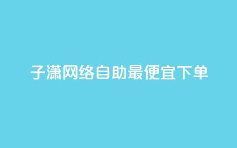 子潇网络自助最便宜下单 - 子潇网络自助下单，价格超值，最佳首选！~ 第1张