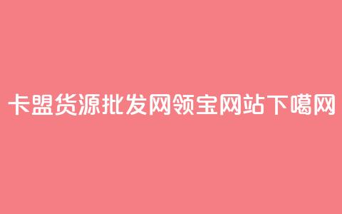 卡盟货源批发网 - qq领宝网站 第1张