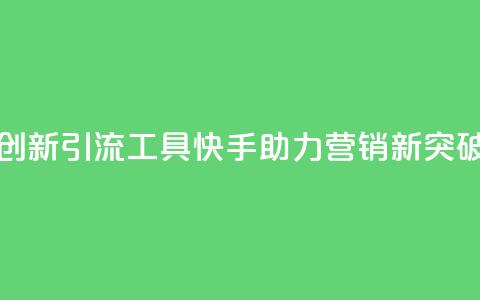 创新引流工具，快手助力营销新突破 第1张