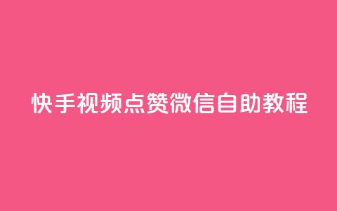 快手视频点赞微信自助教程 第1张