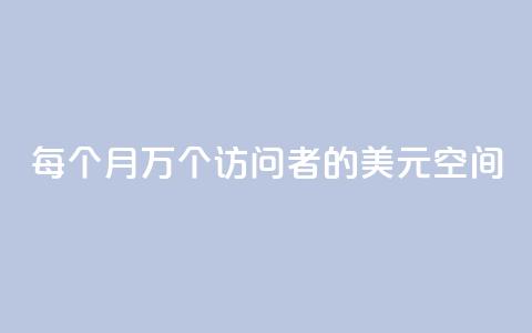 每个月10万个访问者的1美元空间 第1张