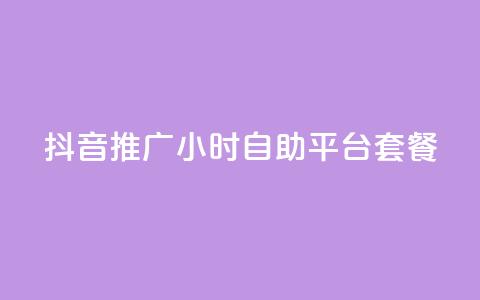 抖音推广24小时自助平台套餐 - 快速推广抖音账号的24小时自助平台套餐~ 第1张