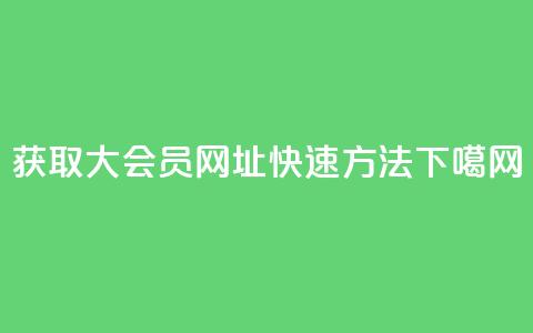 获取QQ大会员网址快速方法 第1张