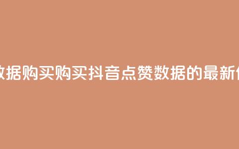 抖音点赞数据购买 - 购买抖音点赞数据的最新优惠！ 第1张