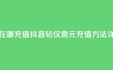 抖音9元63钻在哪充值 - 抖音63钻仅需9元充值方法详解~ 第1张