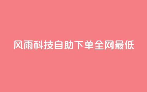 风雨科技自助下单全网最低,全民k歌粉丝业务 - 子潇网络老马低价下单 QQ充值 第1张