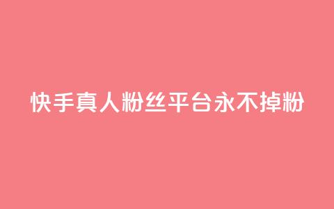快手真人粉丝平台 永不掉粉 - 快手粉丝平台	，绝对稳定永不流失！ 第1张