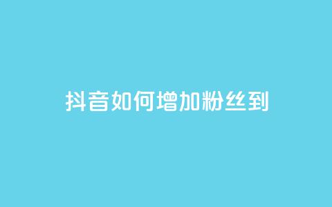 抖音如何增加粉丝到1000 - 抖音快速积累粉丝的有效方法揭秘！ 第1张