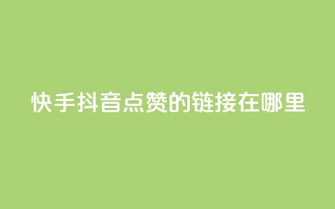 快手抖音点赞的链接在哪里,qq自助下单商城 - 拼多多助力网站全网最低价 拼多多碎片后面又是啥 第1张