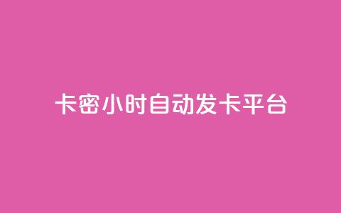 卡密24小时自动发卡平台 - 24小时卡密自动发卡平台 完美解决您的发卡需求! 第1张