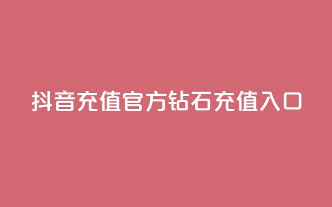 抖音充值官方钻石充值入口 - 抖音怎么给别人充值抖币 第1张