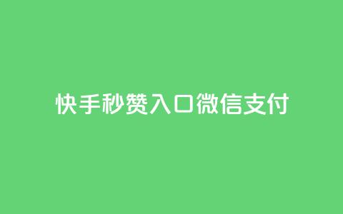 快手秒赞入口微信支付,抖音作品怎样购买点赞量 - qq空间怎么设置秒赞别人 小红书业务下单平台 第1张