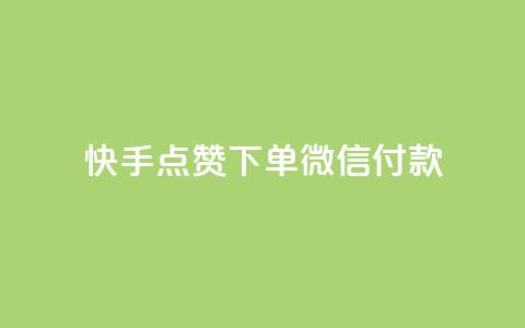 快手点赞下单微信付款,qq刷访问空间人数网站 - pdd刷助力软件 拼多多砍一刀助力平台网站 第1张