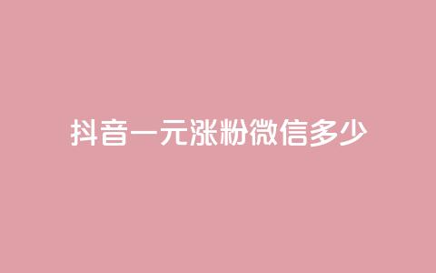 抖音一元涨粉1000微信多少,快手粉丝团62级是什么级别 - 抖音快手交易平台 QQ免费领取说说赞网站 第1张