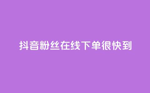 抖音粉丝在线下单很快到 - qq空间转发在线下单 第1张