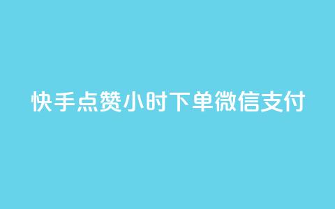 快手点赞24小时下单微信支付,自助下单 - 最专业的平台 哔哩哔哩秒点赞在线自助平台 qq空间访客量购买网站 第1张