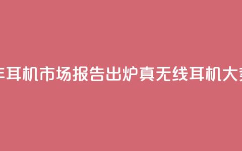 2024上半年耳机市场报告出炉：真无线耳机大势已去 第1张