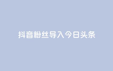 抖音粉丝导入今日头条,快手在线自助业务平台 - 拼多多砍价网站一元10刀 拼多多公司官网首页 第1张