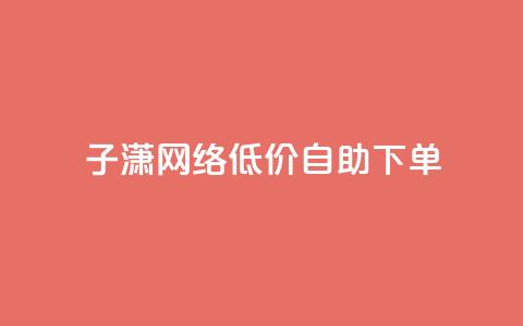 子潇网络低价自助下单 - 潇网络推出自助下单服务，低价更实惠~ 第1张