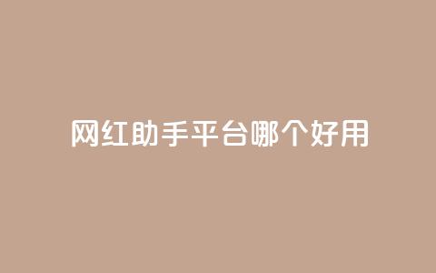 网红助手平台哪个好用,业务自助平台24小时 - ks免费业务平台低价 dy24小时在线下单平台 第1张