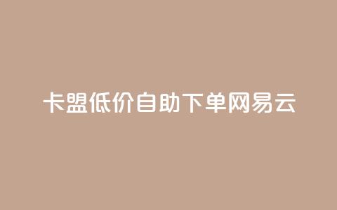 卡盟低价自助下单网易云,抖音24小时自助免费 - pdd新用户助力网站 拼多多联盟推广官网入口 第1张