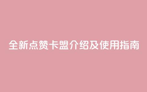 全新QQ点赞卡盟介绍及使用指南 第1张