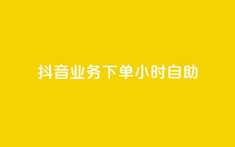 抖音业务下单24小时自助 - 抖音业务下单24小时自助服务超强体验! 第1张