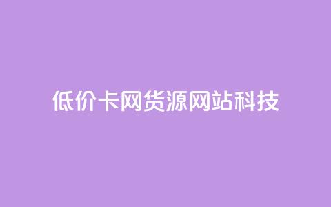 低价卡网货源网站科技 - 低价科技网-亲民网上网购新宠~ 第1张