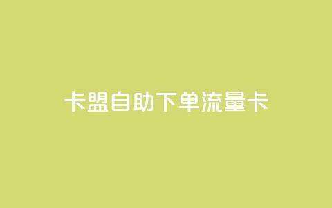 卡盟自助下单流量卡 - 如何购买自助下单流量卡？SEO编辑带你一步步了解! 第1张