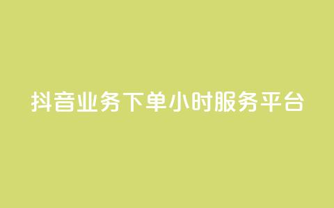 抖音业务下单24小时服务平台 - 抖音业务专注24小时服务的可靠平台~ 第1张